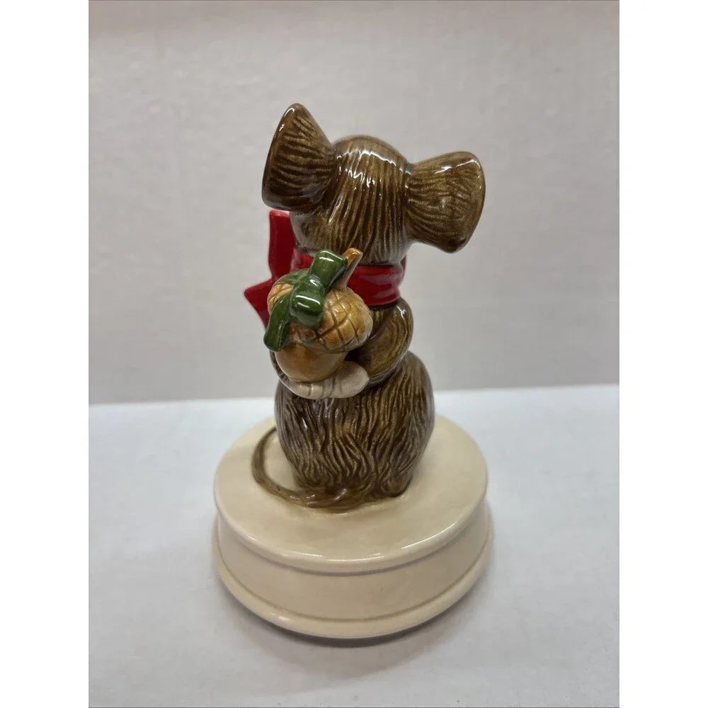 Vintage Otagiri Music Box Mouse MAKE SOMEONE HAPPY Gibson Greetings Foil Sticker